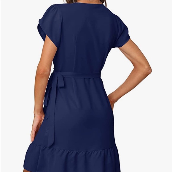 NWT Petal Sleeve Wrap Dress - Picture 3 of 11